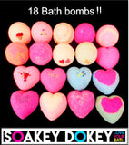 18 mini bath bombs gift set