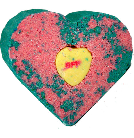 Rock Candy Heart Shaped Bath Bomb
